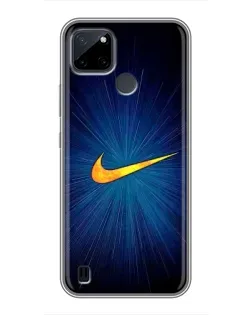 Чохол для Realme C12 з картинкою «Синій пульс Nike»