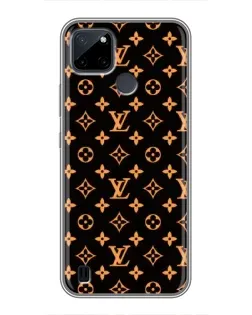Чохол для Realme C12 з картинкою «Золота монограма LV»