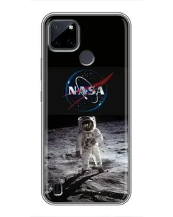 Чохол для Realme C12 з картинкою «Астронавт на Місяці»
