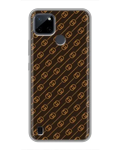 Чехол для Realme C12 с картинкой «Gucci — золотые диагонали» Чехол для Realme C12 с картинкой «Gucci — золотые диагонали»