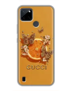 Чехол для Realme C12 с картинкой «Gucci — золотые бабочки» Чехол для Realme C12 с картинкой «Gucci — золотые бабочки»