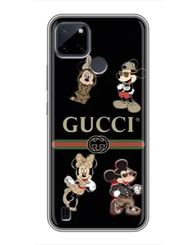 Чехол для Realme C12 с картинкой «Gucci — герои Disney и монограмма» Чехол для Realme C12 с картинкой «Gucci — герои Disney и монограмма»