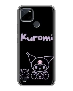 Чохол для Realme C12 з картинкою «Kuromi — чорний мінімалізм»