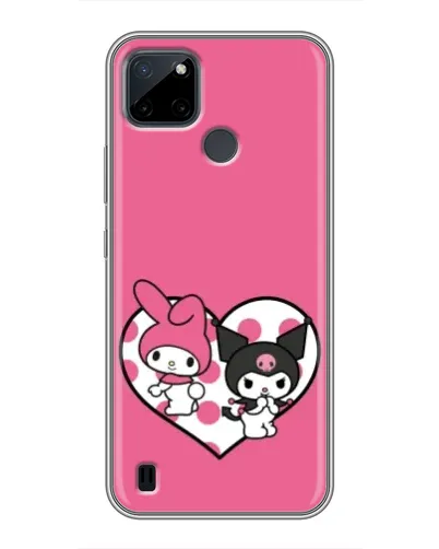 Чохол для Realme C12 з картинкою «Kuromi та My Melody» Чохол для Realme C12 з картинкою «Kuromi та My Melody»