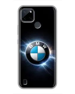Чохол для Realme C12 з картинкою «BMW — неонове сяйво»