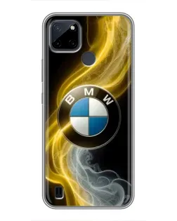 Чохол для Realme C12 з картинкою «Золотистий дим BMW»