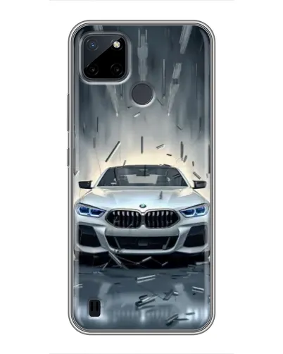 Чехол для Realme C12 с картинкой «BMW в свете фар»