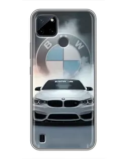 Чохол для Realme C12 з картинкою «BMW в білому диму»