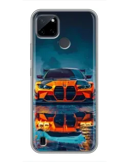 Чохол для Realme C12 з картинкою «BMW — золота емблема»