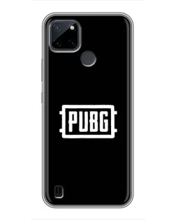 Чехол для Realme C12 с картинкой «Лого BMW — металлический блеск»
