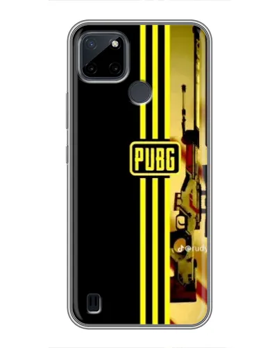 Чехол для Realme C12 с картинкой «PUBG — камуфляжный шлем»