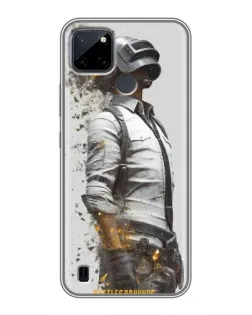 Чехол для Realme C12 с картинкой «PUBG — боец в пыли»