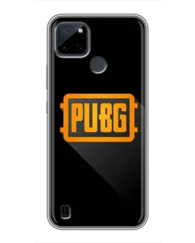 Чехол для Realme C12 с картинкой «PUBG — рамка лого»
