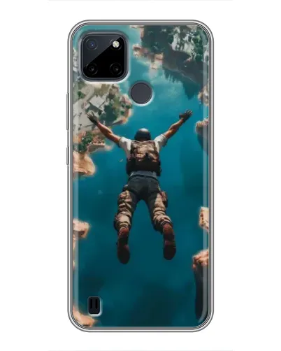 Чехол для Realme C12 с картинкой «PUBG — свободное падение»