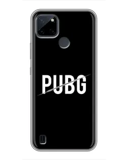 Чехол для Realme C12 с картинкой «PUBG — белый логотип»
