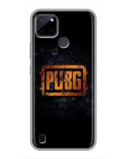 Чехол для Realme C12 с картинкой «PUBG — золотой логотип»
