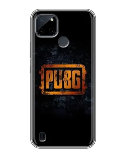 Чехол для Realme C12 с картинкой «PUBG — золотой логотип»