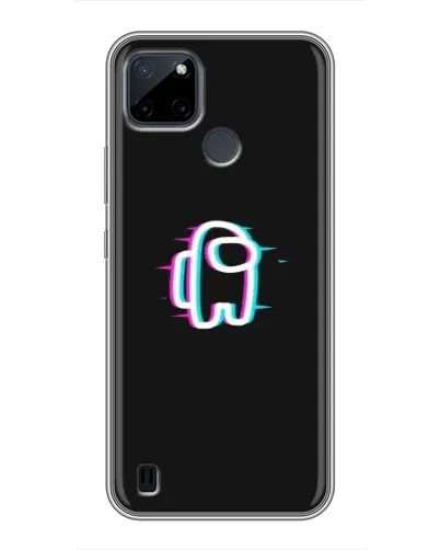 Чехол для Realme C12 с картинкой «Among Us неон»