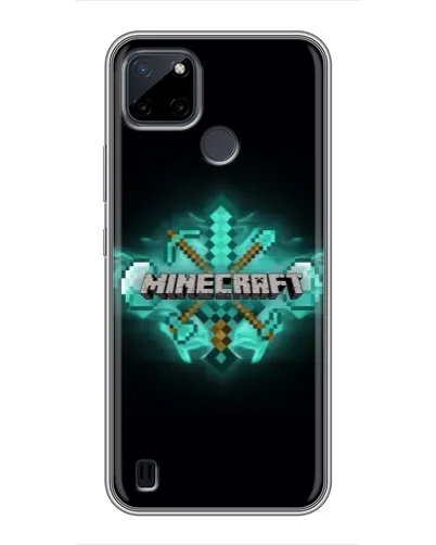 Чехол для Realme C12 с картинкой «Minecraft Diamond лого» Чехол для Realme C12 с картинкой «Minecraft Diamond лого»