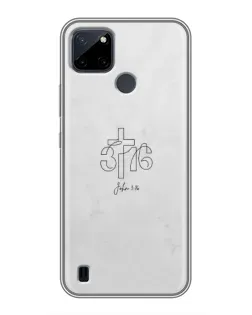 Чохол для Realme C12 з картинкою «Івана 3:16 Хрест»
