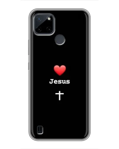 Чехол для Realme C12 с картинкой «Сердце - Jesus»