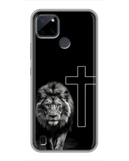 Чохол для Realme C12 з картинкою «Лев та Хрест»
