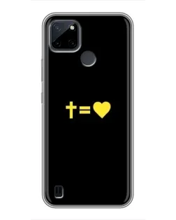Чехол для Realme C12 с картинкой «Сердце и Крест»