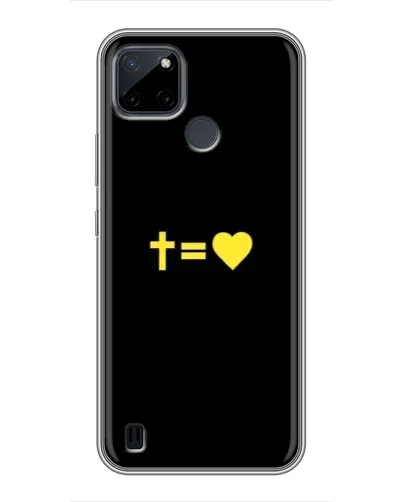 Чехол для Realme C12 с картинкой «Сердце и Крест»