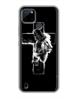 Чехол для Realme C12 с картинкой «Сияющий крест Jesus»