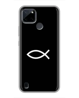 Чехол для Realme C12 с картинкой «Символ рыбы Jesus»