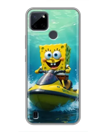 Чохол для Realme C12 з картинкою «Спанч Боб на гідроциклі» Чохол для Realme C12 з картинкою «Спанч Боб на гідроциклі»