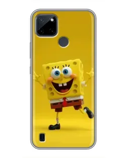 Чохол для Realme C12 з картинкою «Позитивний Губка Боб»