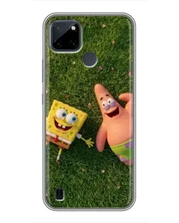 Чехол для Realme C12 с картинкой «Друзья на лужайке»