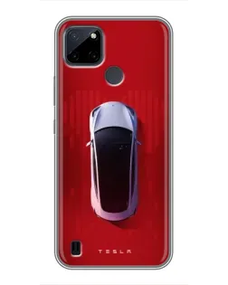 Чохол для Realme C12 з картинкою «Tesla Top View»