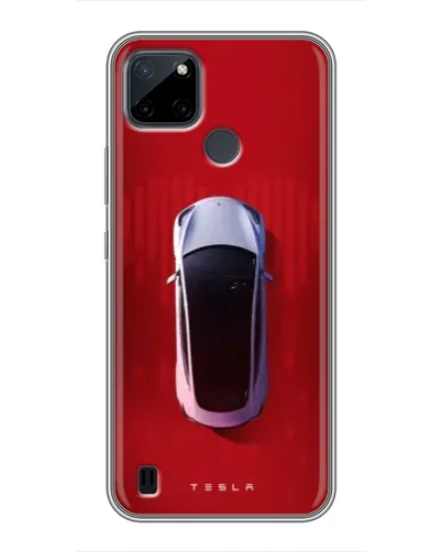 Чехол для Realme C12 с картинкой «Tesla Top View»
