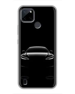 Чохол для Realme C12 з картинкою «Силует Tesla Night»