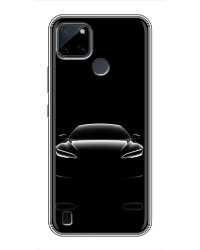 Чехол для Realme C12 с картинкой «Силуэт Tesla Night»