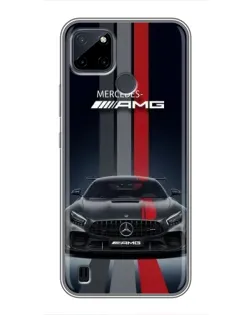 Чохол для Realme C12 з картинкою «Mercedes — білий карбон»