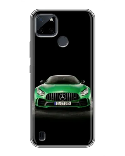 Чехол для Realme C12 с картинкой «Mercedes — неоновый лого» Чехол для Realme C12 с картинкой «Mercedes — неоновый лого»