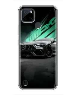 Чехол для Realme C12 с картинкой «Темный Mercedes AMG»
