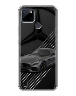 Чехол для Realme C12 с картинкой «Mercedes AMG — графика»