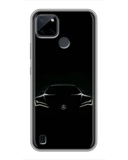 Чехол для Realme C12 с картинкой «Mercedes — силуэт авто» Чехол для Realme C12 с картинкой «Mercedes — силуэт авто»