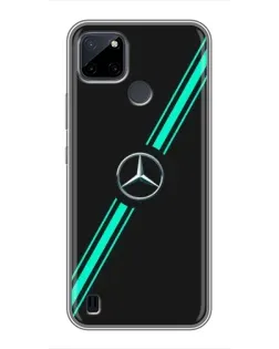 Чехол для Realme C12 с картинкой «Спортивные линии Mercedes» Чехол для Realme C12 с картинкой «Спортивные линии Mercedes»
