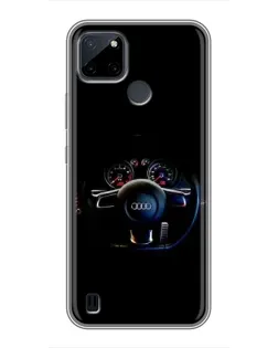 Чохол для Realme C12 з картинкою «Салон Audi — кермо»