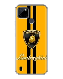 Чохол для Realme C12 з картинкою «Lamborghini Stripe жовтий»