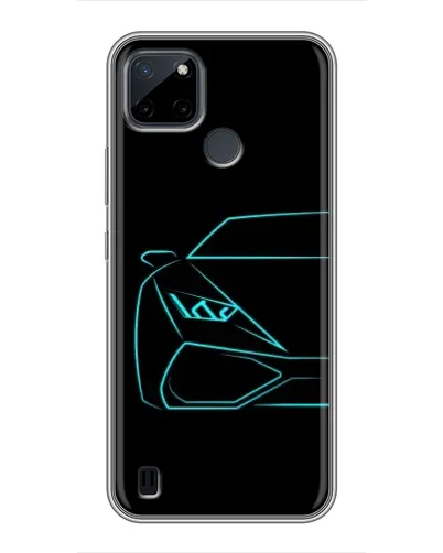 Чохол для Realme C12 з картинкою «Блакитний силует Lamborghini» Чохол для Realme C12 з картинкою «Блакитний силует Lamborghini»
