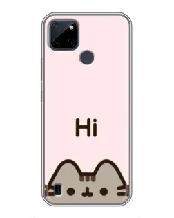 Чохол для Realme C12 з картинкою «Пушин каже Hi» Чохол для Realme C12 з картинкою «Пушин каже Hi»