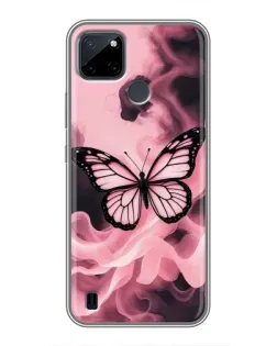 Чохол для Realme C12 з картинкою «Метелик у диму»
