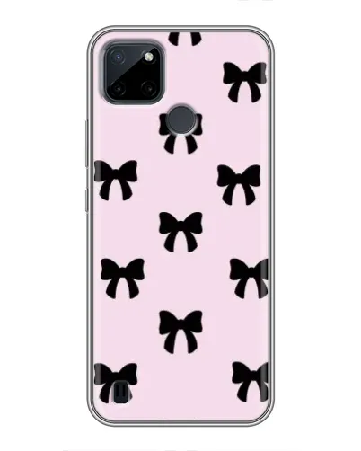 Чохол для Realme C12 з картинкою «Чорні банти Coquette»