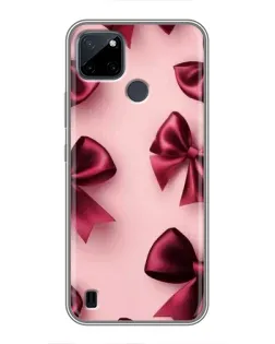 Чохол для Realme C12 з картинкою «Бордовий атлас»